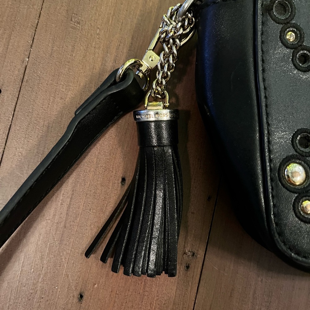 Michael Kors Black Studded Crossbody Bag - Picture 6 of 11